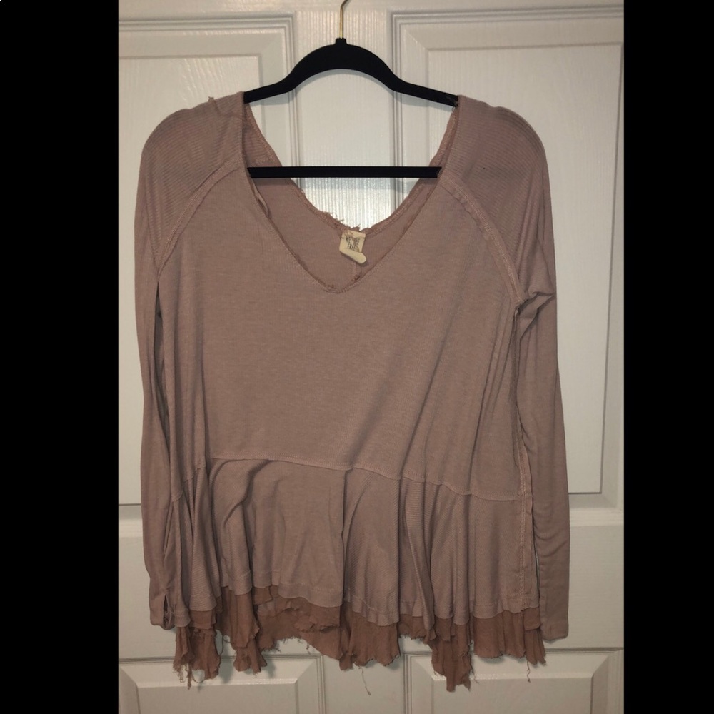 Long sleeve free people blouse